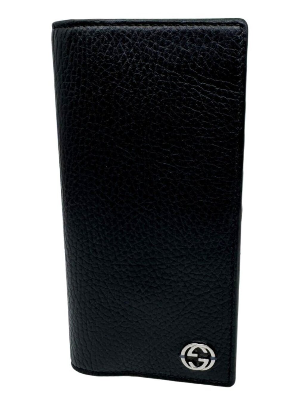 Gucci  GG Interlocking Leather Long Wallet Black 610467